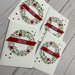 Handmade set of 4 Christmas Cards