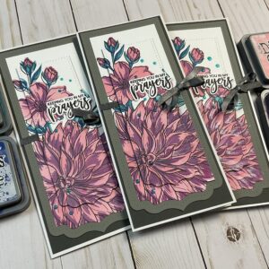 Handmade Floral Slimline Card
