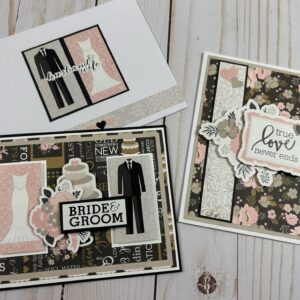 Handmade set of 3 Love cards
