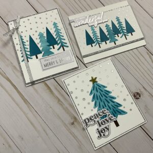 Handmade set of 3 Christmas Cards