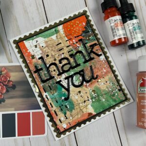 Handmade abstract Thank You card